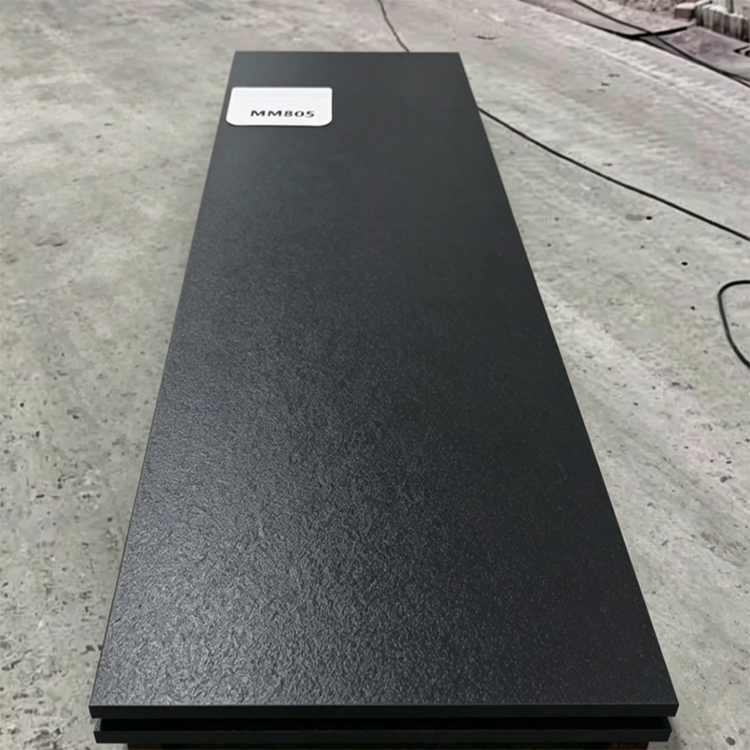 MM805 Black Imitation Stone Texture Solid Surface 6-30 Custom Size Engineering Acrylic Sheet
